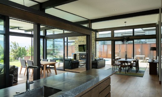 Alpine Terrace - Interior view of windows and sliding doors